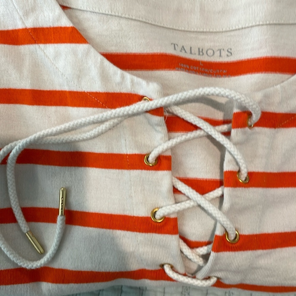 Talbots size large lace up top